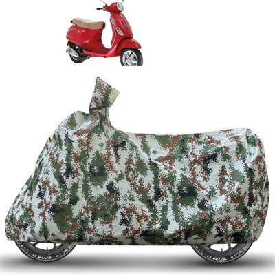 Caronix Waterproof Two Wheeler Cover for Vespa(Vespa LX, Green)