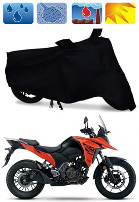 Mdstar Waterproof Two Wheeler Cover for Suzuki(V 48, Black)