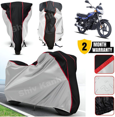 Shiv Kanha Waterproof Two Wheeler Cover for Bajaj(Platina, Silver, Black)