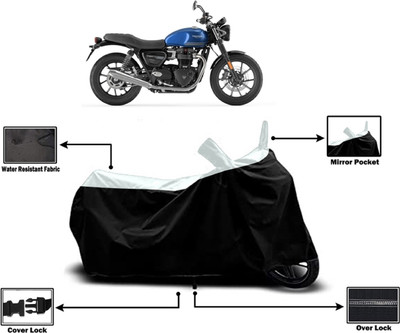 Amexride Two Wheeler Cover for Triumph(Street Twin, White)