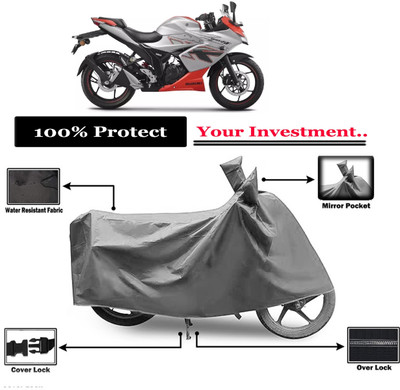Amexride Two Wheeler Cover for Suzuki(Gixxer SF, Grey)