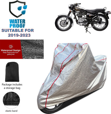 PAGORA Waterproof Two Wheeler Cover for Royal Enfield(Electra Delux, Silver)