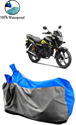 Mdstar Waterproof Two Wheeler Cover for Honda(SP 125, Grey, Blue)
