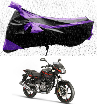 SMDP Waterproof Two Wheeler Cover for Bajaj(Pulsar 180 DTS-i, Black, Purple)