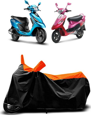OliverX Waterproof Two Wheeler Cover for TVS(Pep Plus BS6, Orange)