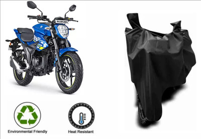 MMSSTAR Waterproof Two Wheeler Cover for Suzuki(Gixxer, Black)