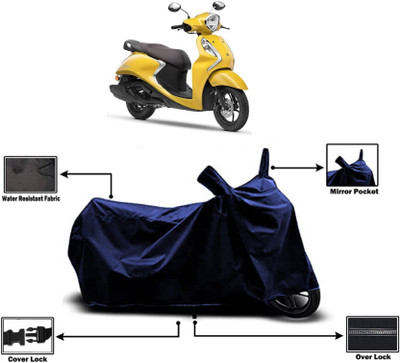 AASHTIK MART Two Wheeler Cover for Yamaha(Fascino, Blue)