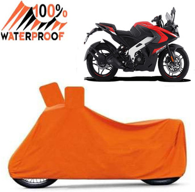 ROYAL AUTO MART Waterproof Two Wheeler Cover for Bajaj(Pulsar 125, Orange)