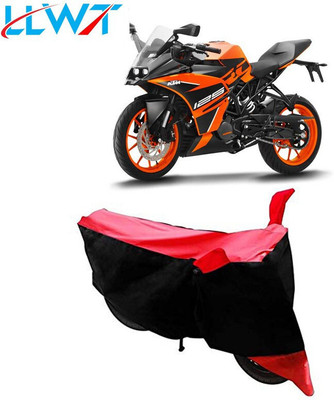 DeepShakshi AUTOMOTIVE Waterproof Two Wheeler Cover for KTM(RC 125, Black, Red)