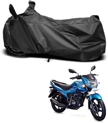 MMSSTAR Waterproof Two Wheeler Cover for TVS(Victor New, Black)