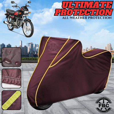 FBC Waterproof Two Wheeler Cover for Hero(Splendor, Maroon)