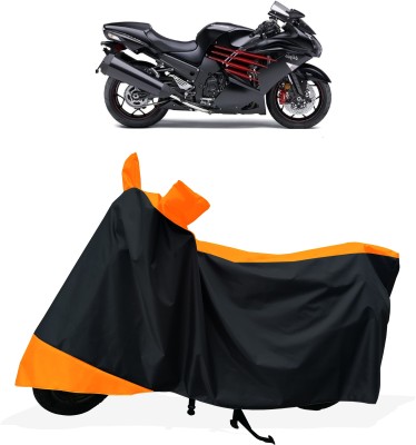 Tricway Two Wheeler Cover for Kawasaki(Ninja ZX-14R, Orange)