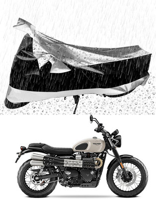 Mdstar Waterproof Two Wheeler Cover for Triumph(Street Scrambler, Silver, Black)