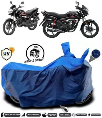 ZAQE Two Wheeler Cover for Honda(CB Shine, Blue, Multicolor)
