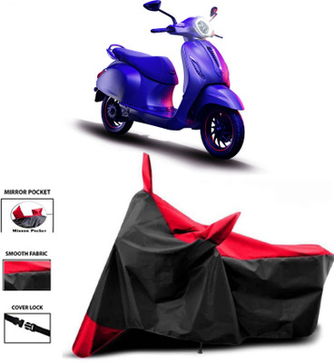 WMIZEXA Two Wheeler Cover for Bajaj(Red, Black)