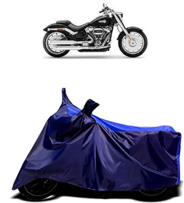 VESMEI Two Wheeler Cover for Harley Davidson(Fat Boy, Blue)