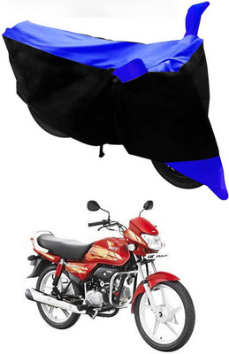 Mdstar Waterproof Two Wheeler Cover for Hero(HF Deluxe, Blue, Black)