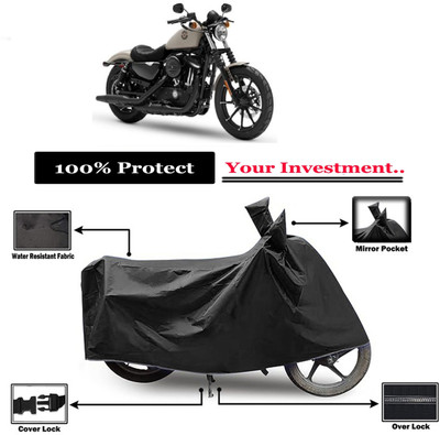 Amexride Two Wheeler Cover for Harley Davidson(Iron 883, Black)