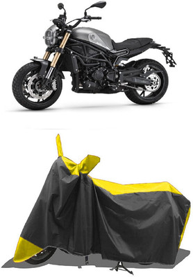 SUGASHRI Waterproof Two Wheeler Cover for Benelli(Leoncino 800, Yellow, Black)