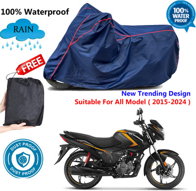 AUTOCAD Waterproof Two Wheeler Cover for Hero(Glamour FI, Blue, Red)