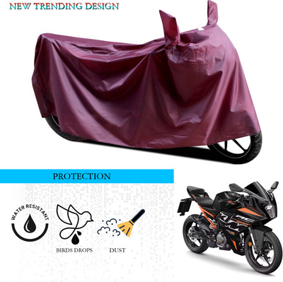 ANTHUB Waterproof Two Wheeler Cover for KTM(RC 200, Maroon)