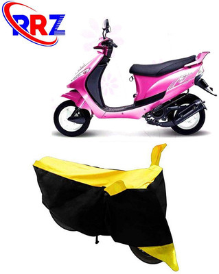 RRZ Waterproof Two Wheeler Cover for Mahindra(Kine, Black, Yellow)