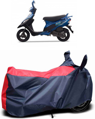 MMSSTAR Waterproof Two Wheeler Cover for TVS(Pep Plus, Red, Blue)