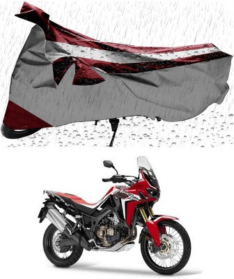 Ascension Two Wheeler Cover for Honda(CRF1000L Africa Twin, Silver, Maroon)