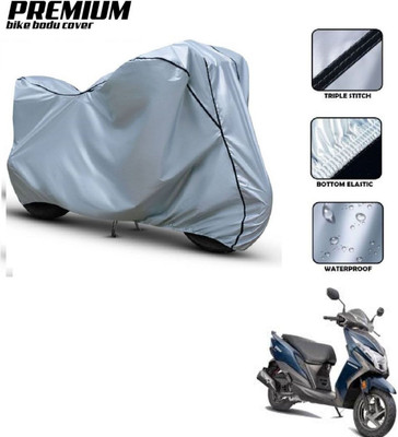 Love Me Two Wheeler Cover for Honda(Dio, Silver, Black)