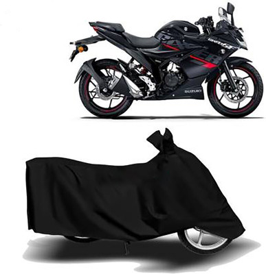 MMSSTAR Waterproof Two Wheeler Cover for Suzuki(Gixxer SF, Black)
