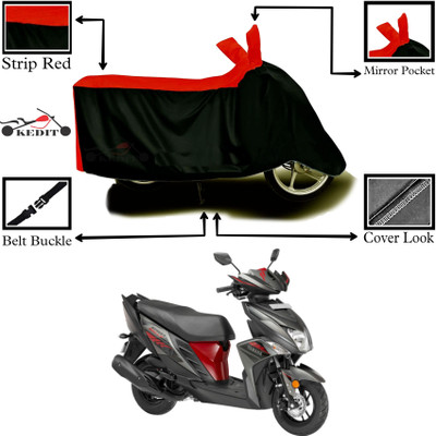 AASHTIK MART Two Wheeler Cover for Yamaha(Cygnus Ray ZR, Red, Black)
