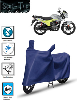 SCOR-TEC Waterproof Two Wheeler Cover for Hero(Glamour BS6, Blue)