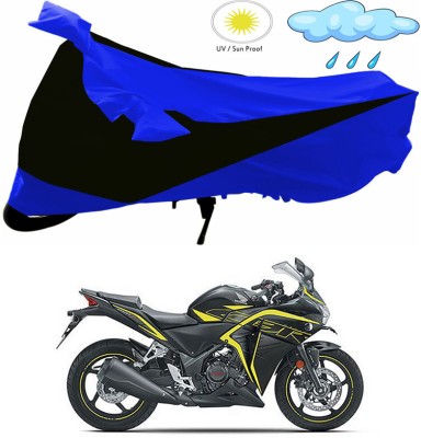 Ascension Two Wheeler Cover for Honda(CBR 250R, Black, Blue)