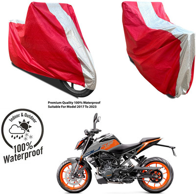 AUTOCAD Waterproof Two Wheeler Cover for Suzuki(Katana, Silver, Red)
