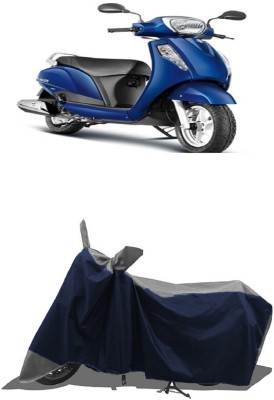 SUGASHRI Waterproof Two Wheeler Cover for Suzuki(Access 125, Grey, Blue)