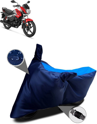 DeepShakshi AUTOMOTIVE Two Wheeler Cover for Hero(Passion Pro i3S, Blue, Black)