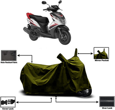 Amexride Two Wheeler Cover for Yamaha(Ray Z BS6, Green)