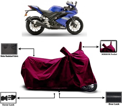 Amexride Two Wheeler Cover for Yamaha(YZF R15S BS6, Maroon)