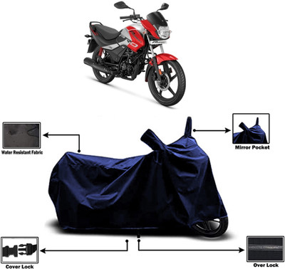 Amexride Two Wheeler Cover for Hero(Passion Pro i3S, Blue)