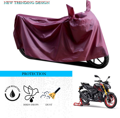 ANTHUB Waterproof Two Wheeler Cover for TVS(Apache RTR 200 4V, Maroon)