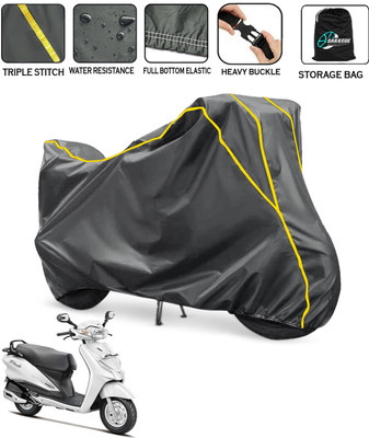 AUTOBIRSA Waterproof Two Wheeler Cover for Hero(Duet VX 110CC, Grey)