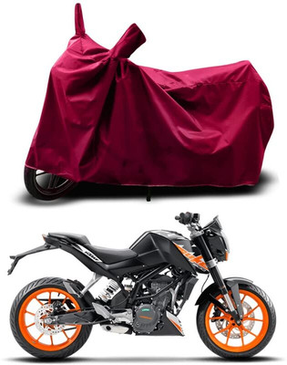 KEDIT Two Wheeler Cover for KTM(200 Duke, Maroon)