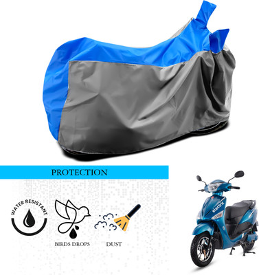 ANTHUB Waterproof Two Wheeler Cover for Hero(Electric Optima, Grey, Blue)