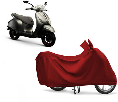 EGAL Two Wheeler Cover for Bajaj(Urbanite Chetak, Maroon)