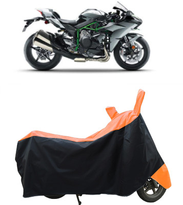 Coxtor Waterproof Two Wheeler Cover for Kawasaki(Ninja H2 BS6, Orange)