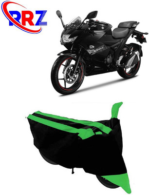 RRZ Waterproof Two Wheeler Cover for Suzuki(Gixxer SF, Black, Green)