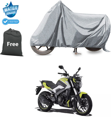 PAGORA Waterproof Two Wheeler Cover for Bajaj(Dominar, Silver)