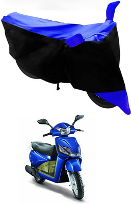 Furious3D Two Wheeler Cover for Mahindra(Gusto Electric, Blue, Black)