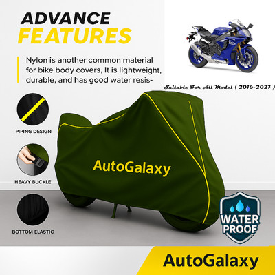 AutoGalaxy Waterproof Two Wheeler Cover for Yamaha(YZF-R1, Green)