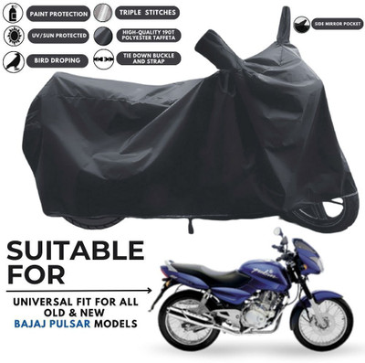 DeepShakshi AUTOMOTIVE Two Wheeler Cover for Bajaj(Pulsar 180 DTS-i, Black)